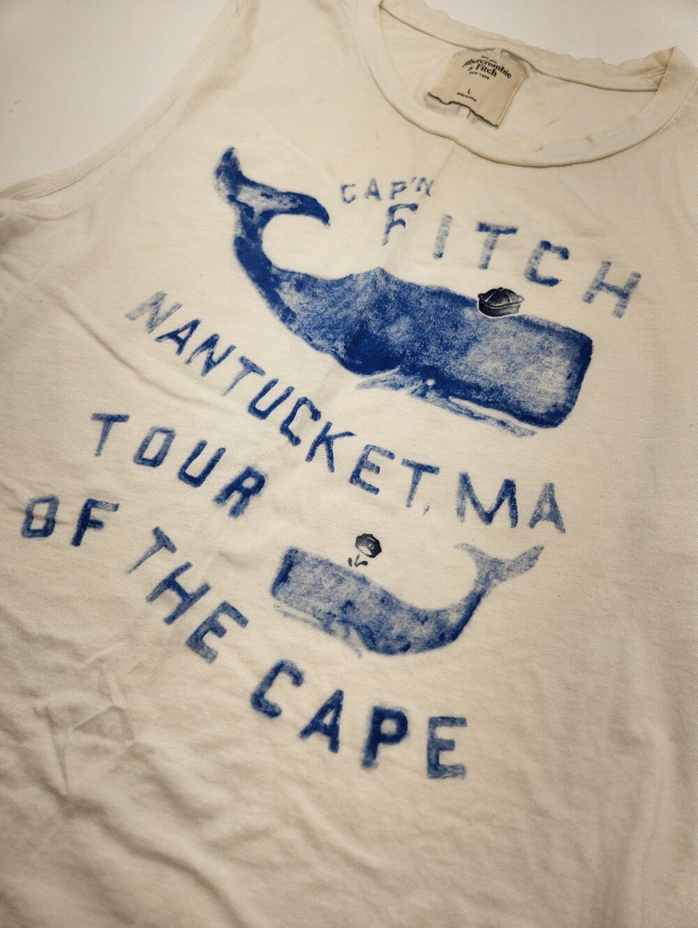 Abercrombie & Fitch Women's Graphic Sleeveless Tank Top Nantucket MA - Picture 2 of 5